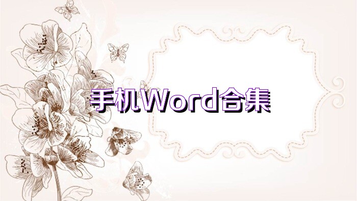 手机Word合集