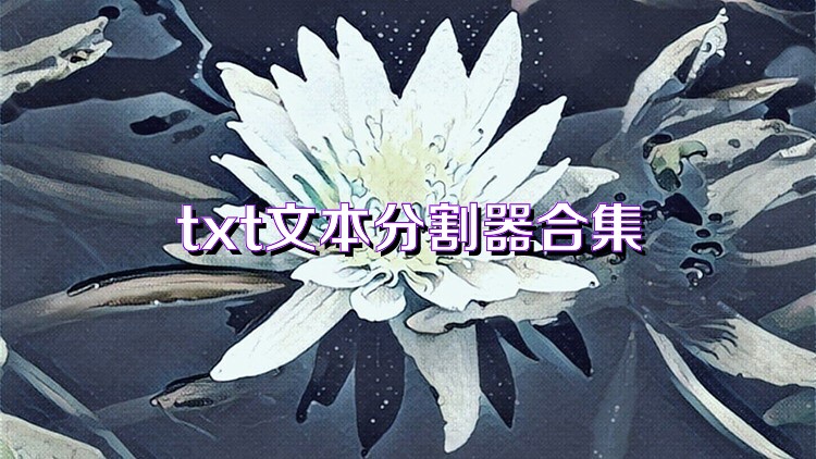 txt文本分割器合集