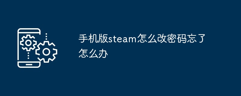 手机版steam怎么改密码忘了怎么办