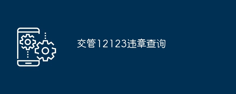 交管12123违章查看