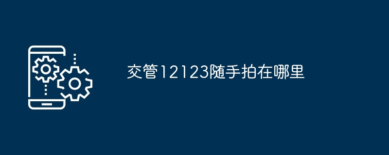 交管12123随手拍怎么里