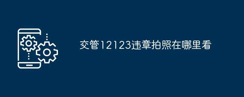 交管12123违章拍照在哪里看