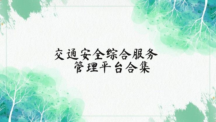 交通安全综合服务管理平台合集