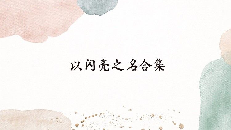以闪亮之名合集