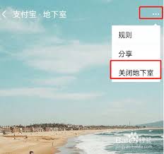 支付寶地下室如何關(guān)閉