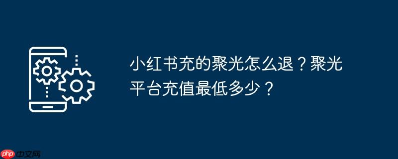 小紅書充的聚光如何退