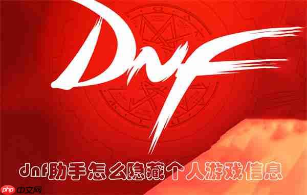 dnf助手怎么隱藏個(gè)人游戲信息