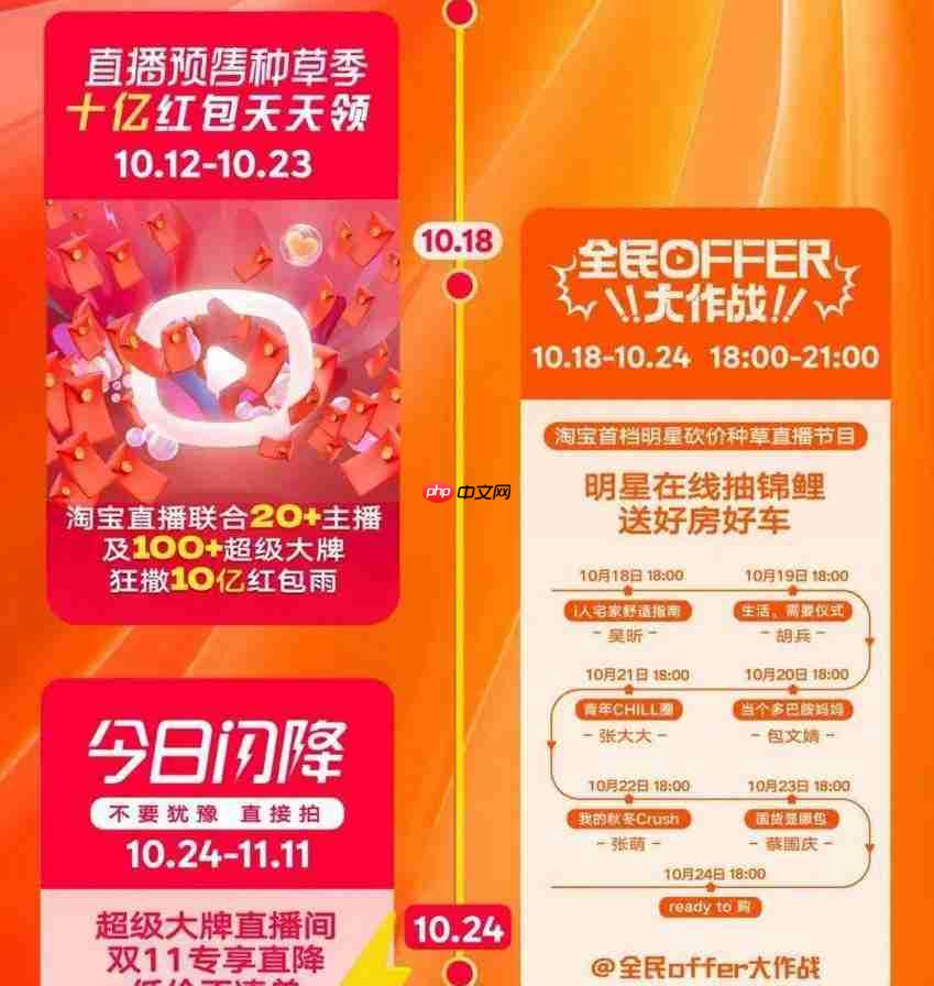 淘寶直播雙11預(yù)售種草季活動一覽